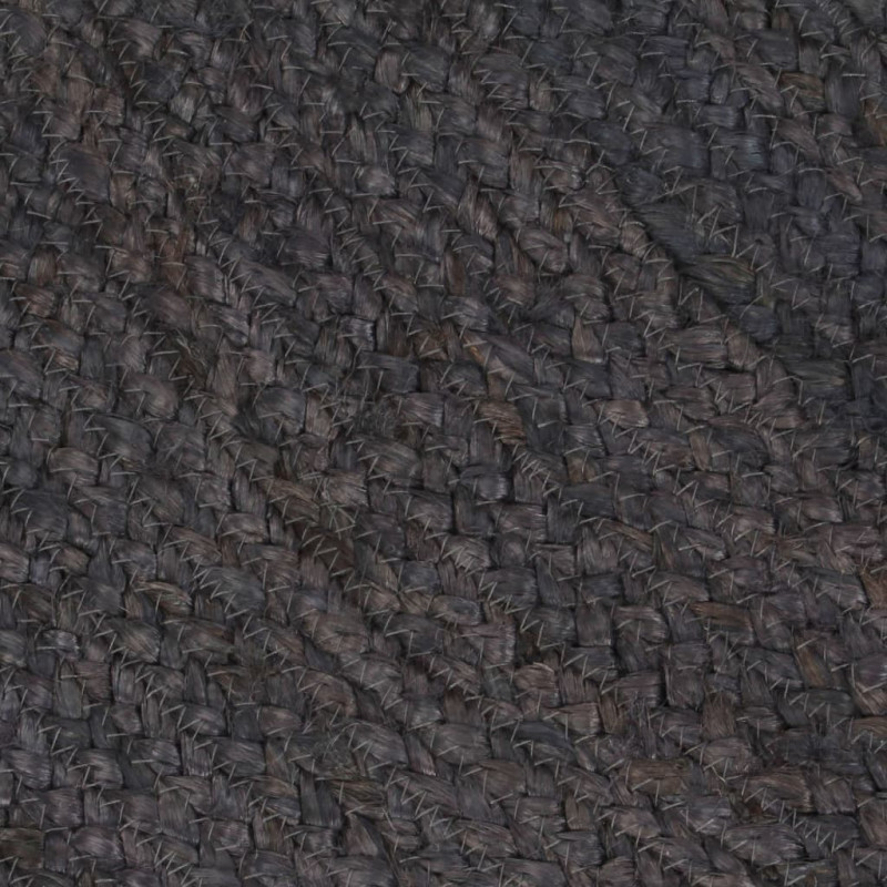 Ręcznie wykonany dywan z juty, okrągły, 120 cm, ciemnoszary