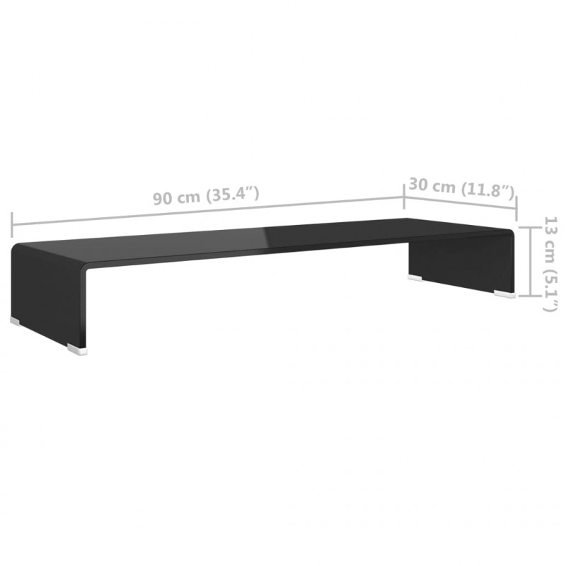 Podstawka pod monitor / telewizor szklana 90x30x13 cm