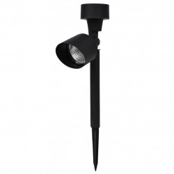 Lampki ogrodowe LED z panelem solarnym, czarne, 12 szt.