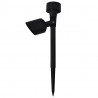 Lampki ogrodowe LED z panelem solarnym, czarne, 12 szt.