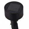 Lampki ogrodowe LED z panelem solarnym, czarne, 12 szt.