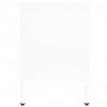 Szafka pod telewizor, biała, 90x30x44 cm, stal i szkło