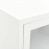 Szafka pod telewizor, biała, 90x30x44 cm, stal i szkło