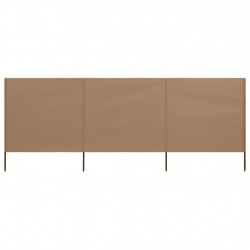 Parawan 3-skrzydłowy z tkaniny, 400x160 cm, taupe