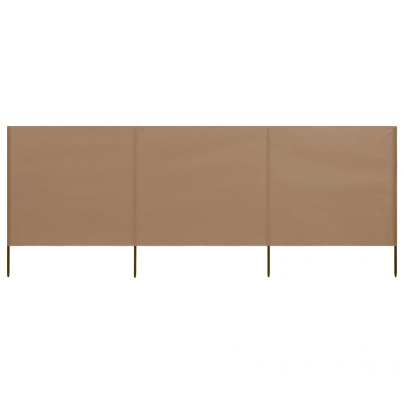 Parawan 3-skrzydłowy z tkaniny, 400x160 cm, taupe