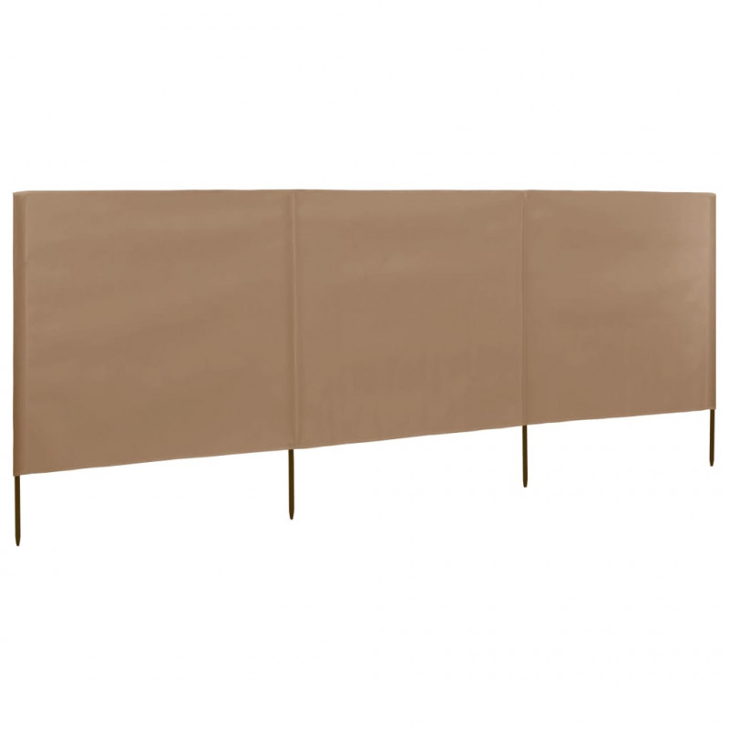 Parawan 3-skrzydłowy z tkaniny, 400x160 cm, taupe
