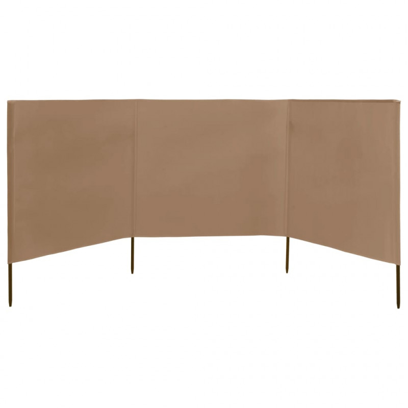 Parawan 3-skrzydłowy z tkaniny, 400x160 cm, taupe