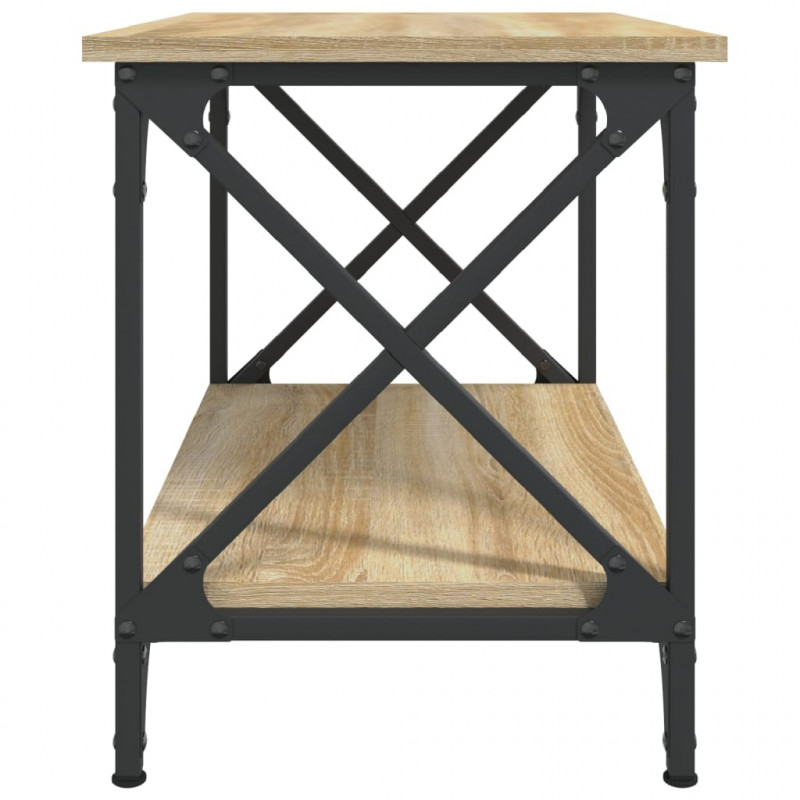 Stolik boczny, dąb sonoma, 55x38x45 cm, materiał drewnopochodny