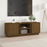 Szafka pod TV, miodowy brąz, 110x35x40,5cm, lite drewno sosnowe