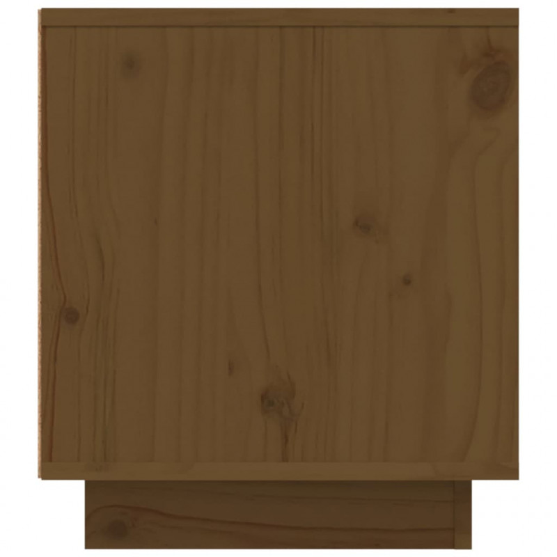 Szafka pod TV, miodowy brąz, 110x35x40,5cm, lite drewno sosnowe