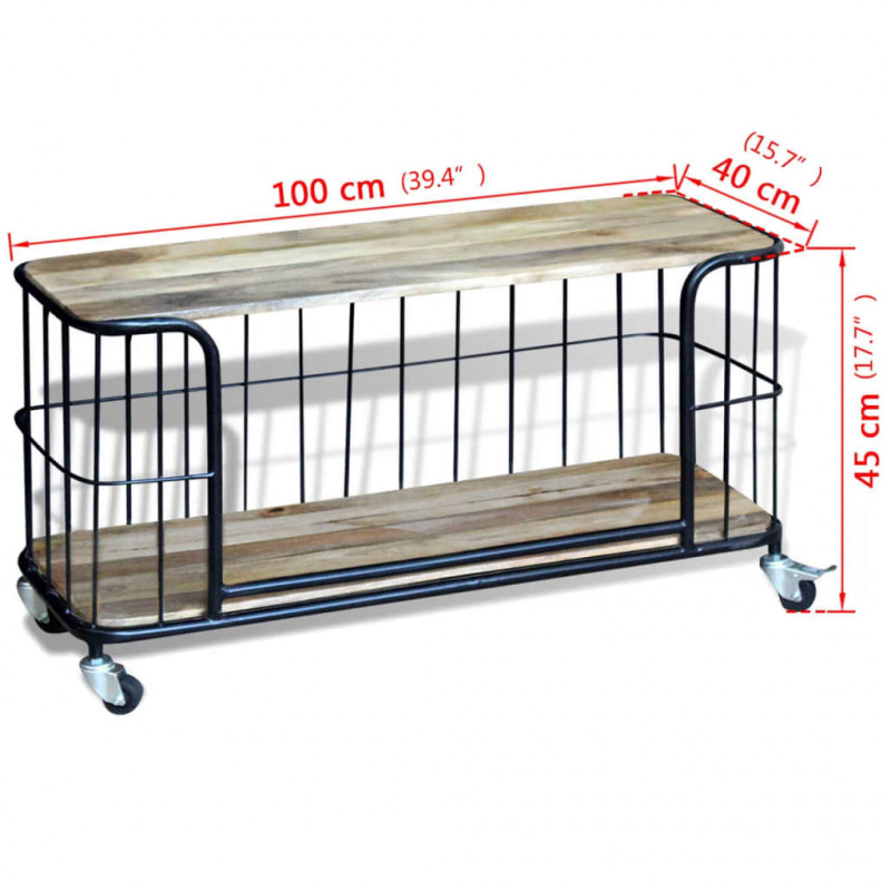 Szafka pod TV, drewno mango, 100x40x45 cm