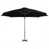 Parasol wiszący z aluminiowym słupkiem, 300 cm, czarny