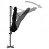 Parasol wiszący z aluminiowym słupkiem, 300 cm, czarny