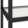 Półka, przezroczysta/biały marmur 100x36x90 cm, szkło hartowane