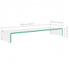 Podstawka pod monitor / telewizor szklana 100x30x13 cm
