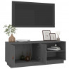 Szafka pod TV, szara, 105x34x40 cm, lite drewno sosnowe