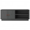 Szafka pod TV, szara, 105x34x40 cm, lite drewno sosnowe