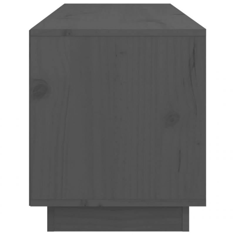 Szafka pod TV, szara, 105x34x40 cm, lite drewno sosnowe