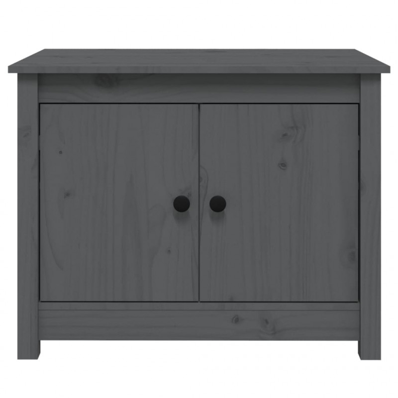 Stolik kawowy, szary, 71x49x55 cm, lite drewno sosnowe