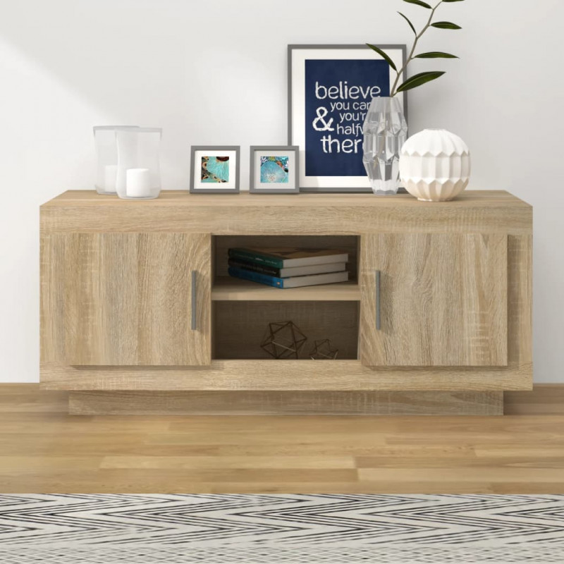 Szafka pod TV, dąb sonoma, 102x35x45 cm materiał drewnopochodny