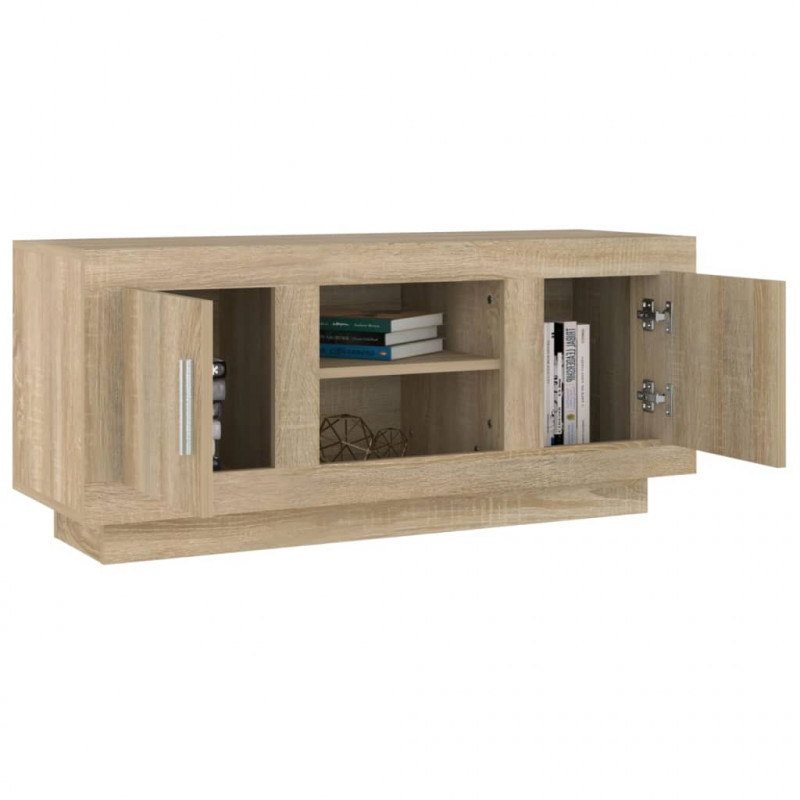 Szafka pod TV, dąb sonoma, 102x35x45 cm materiał drewnopochodny