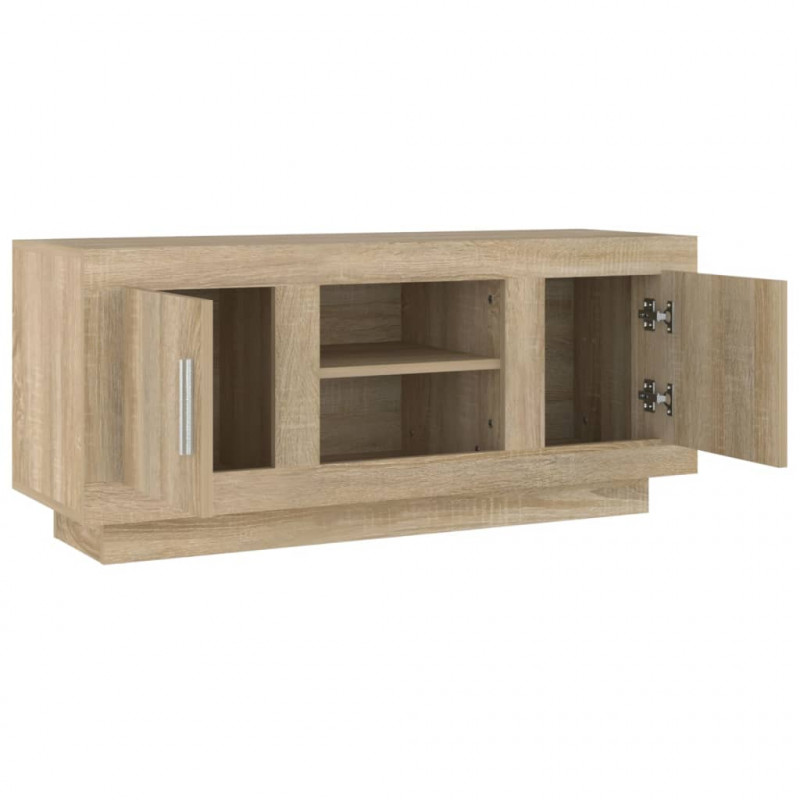 Szafka pod TV, dąb sonoma, 102x35x45 cm materiał drewnopochodny