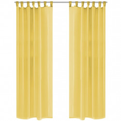 Zasłony z woalu, 2 sztuki, 140 x 175 cm, kolor żółty