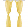 Zasłony z woalu, 2 sztuki, 140 x 175 cm, kolor żółty
