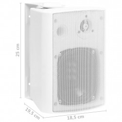 Głośniki stereo do montażu na ścianie, 2 szt., białe, 100 W