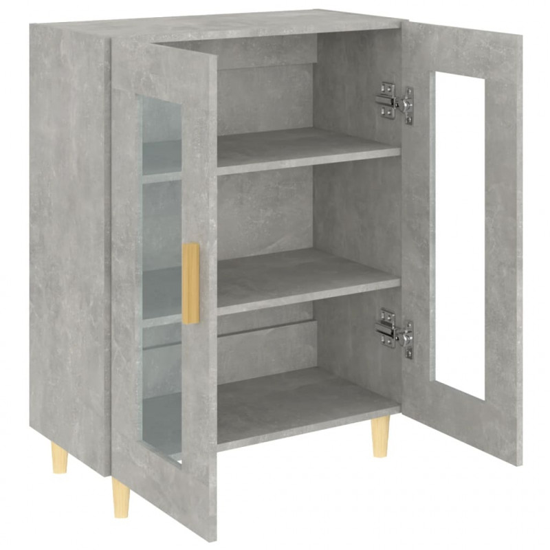 Szafka, szarość betonu, 69,5x34x90 cm, materiał drewnopochodny