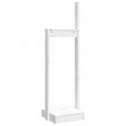 Stojak na drewno, biały, 33,5x30x110 cm, drewno sosnowe
