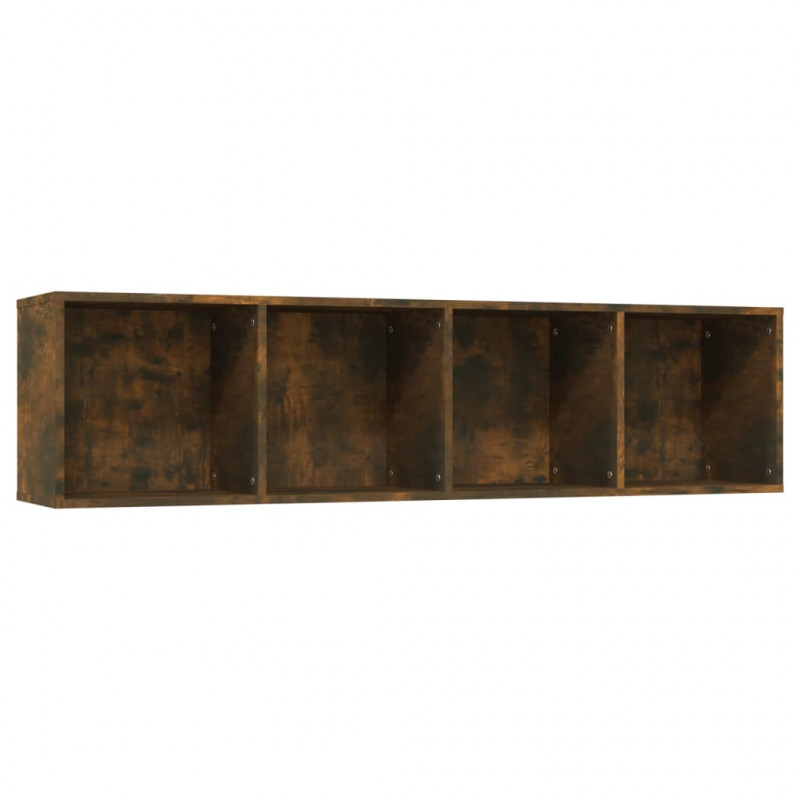 Regał na książki/szafka RTV, przydymiony dąb, 143x30x36 cm