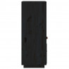 Kredens, czarny, 34x40x108,5 cm, lite drewno sosnowe