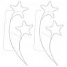 Lampki w kształcie gwiazd, 2 szt., ciepła biel, 125,5x53x4,5 cm