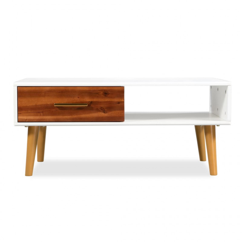 Stolik kawowy z drewna akacjowego 90x50x40 cm