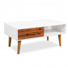 Stolik kawowy z drewna akacjowego 90x50x40 cm