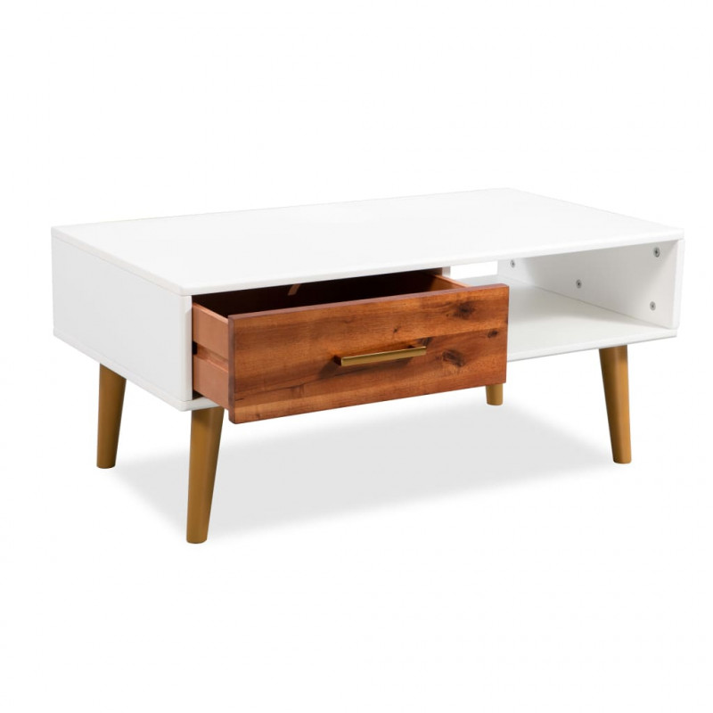 Stolik kawowy z drewna akacjowego 90x50x40 cm
