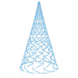 Choinka do montażu na maszcie, 1400 niebieskich LED, 500 cm