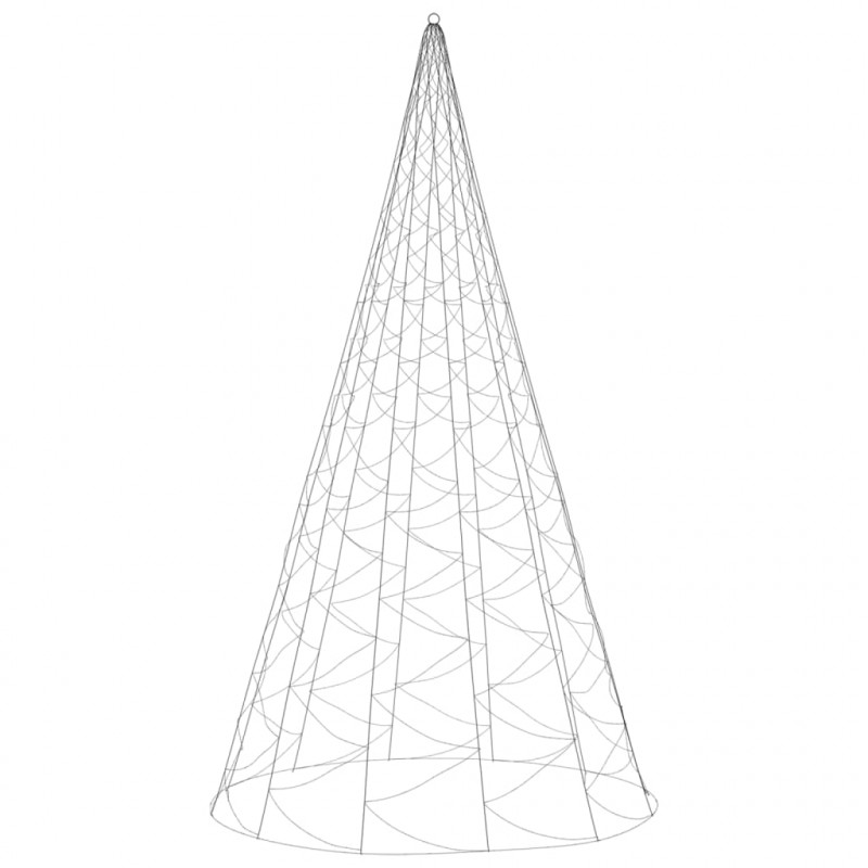 Choinka do montażu na maszcie, 1400 niebieskich LED, 500 cm