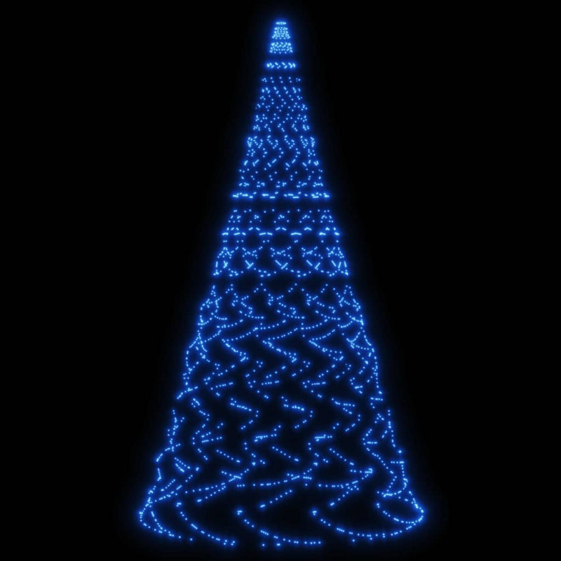 Choinka do montażu na maszcie, 1400 niebieskich LED, 500 cm