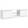 Szafka pod TV z oświetleniem LED, biała, 120x30x35,5 cm