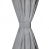 Zasłony z mikrosatyny, 2 szt., z pętelkami, 140 x 245 cm, szare