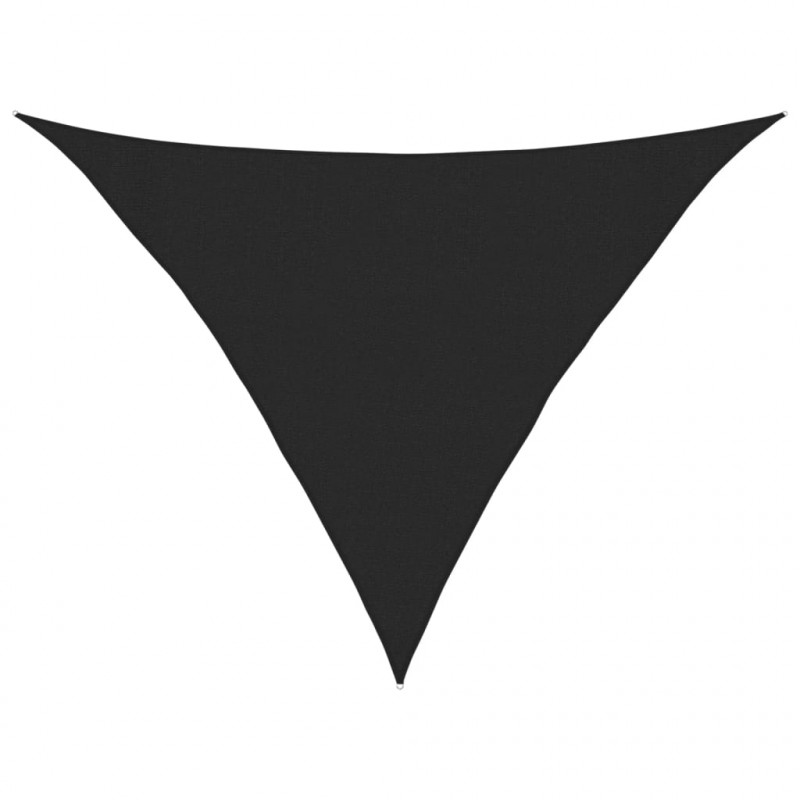 Żagiel przeciwsłoneczny, 160 g/m², czarny, 3x3x4,2 m, HDPE