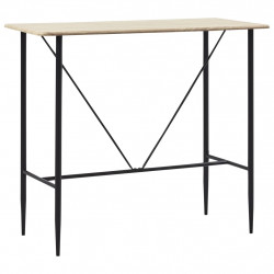 Stolik barowy, kolor dębowy, 120 x 60 x 110 cm, MDF