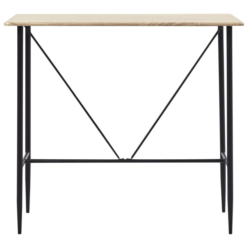 Stolik barowy, kolor dębowy, 120 x 60 x 110 cm, MDF