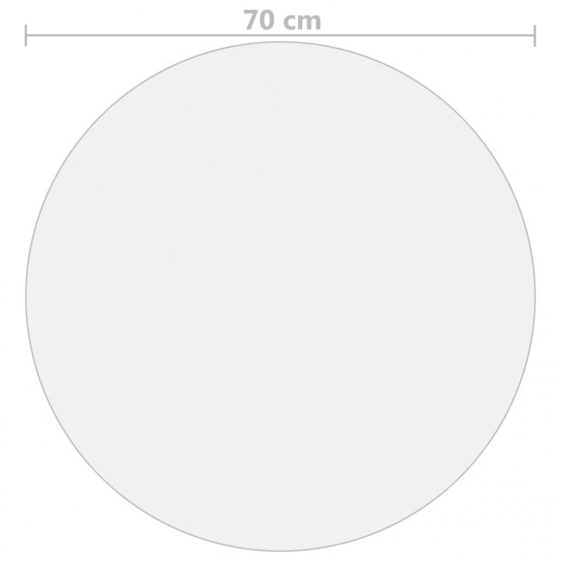 Mata ochronna na stół, matowa, Ø 70 cm, 2 mm, PVC