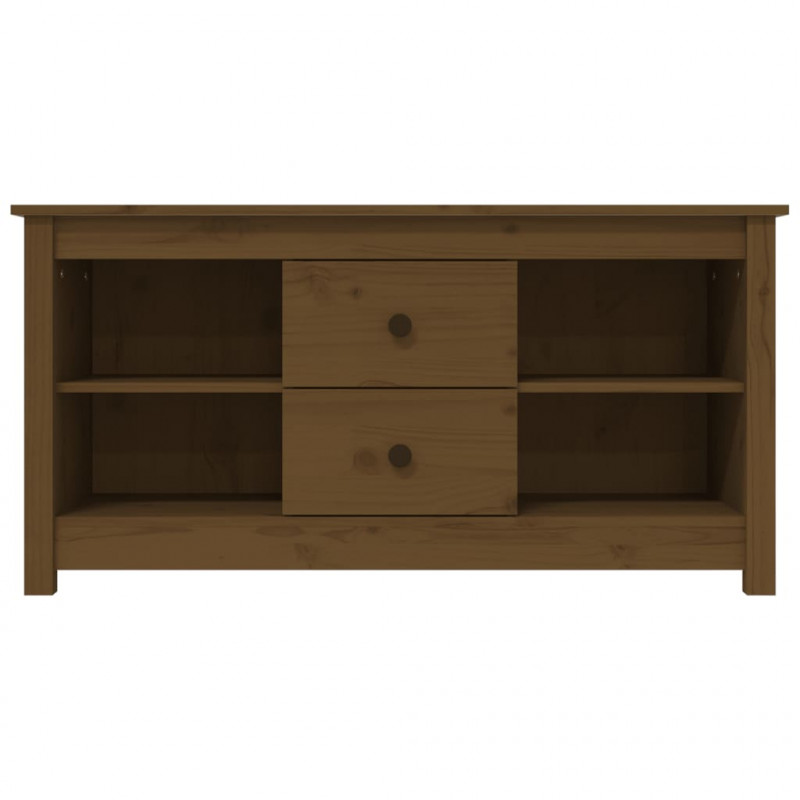 Szafka pod TV, miodowy brąz, 103x36,5x52 cm, drewno sosnowe