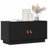 Szafka pod TV, czarna, 80x34x40 cm, lite drewno sosnowe