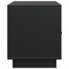 Szafka pod TV, czarna, 80x34x40 cm, lite drewno sosnowe