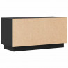 Szafka pod TV, czarna, 80x34x40 cm, lite drewno sosnowe